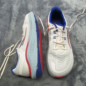 Altra Men 10 Shoes White Blue Paradigm 7 Running Road Sneaker Lightweight EUC